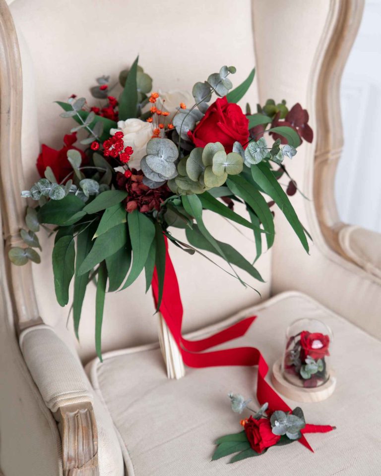 ramo-novia-preservado-rosas-rojas